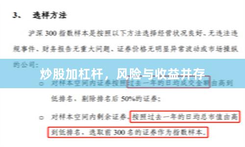 炒股加杠杆，风险与收益并存